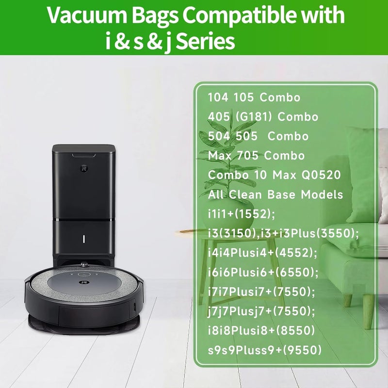 VB 16 Pack Replacement Roomba Vacuum Bags, Compatible with iRobot Roomba 104 105 405 504 505 705 Combo 10 Max, i7+ i3+ i4+ i6+ i8+ j7+ s9+, i s j Series, All Clean Base Automatic Dirt Disposal Bags - Image 3